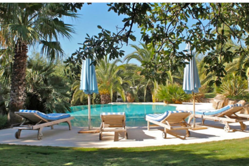 La piscine privée de la maison