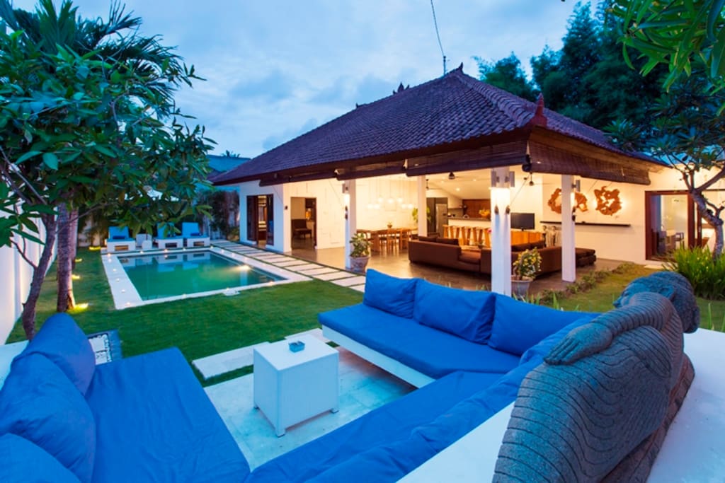 Pool view from the sofa