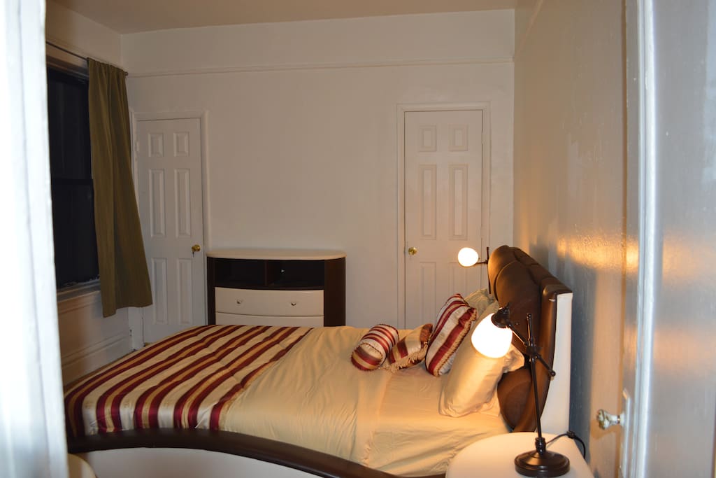 A bedroom with plenty of closet space