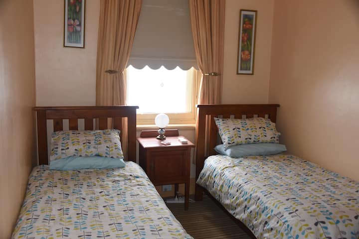 Upstairs twin bedded room