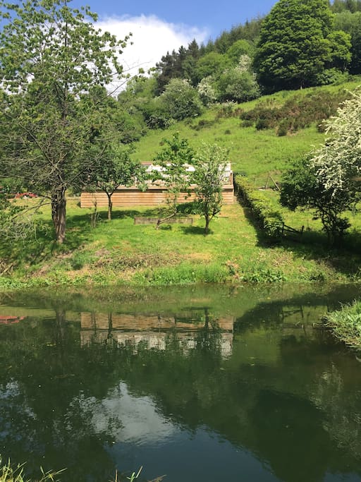 View of Darky Dale Holiday Home from across the duck pond.