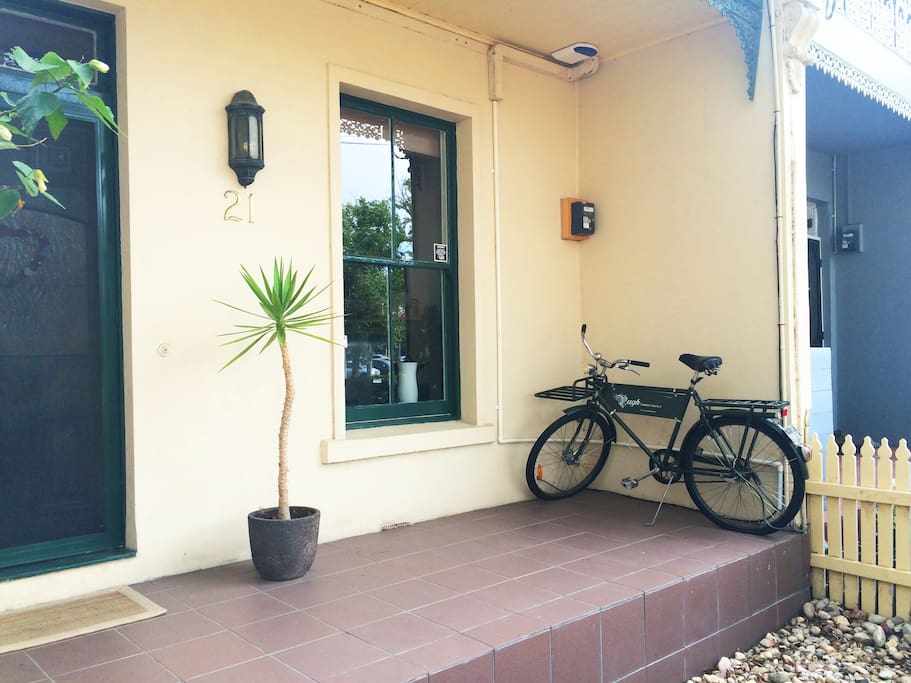 Entry door / verandah.