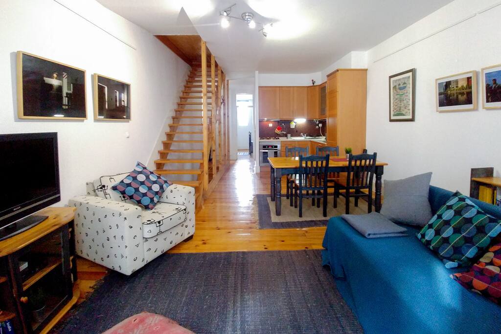 Living room and kitchenette