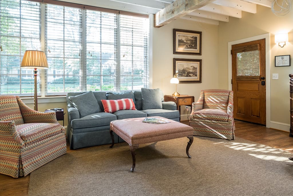 Living room and front door
