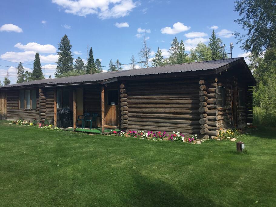 The cabin in the summer.