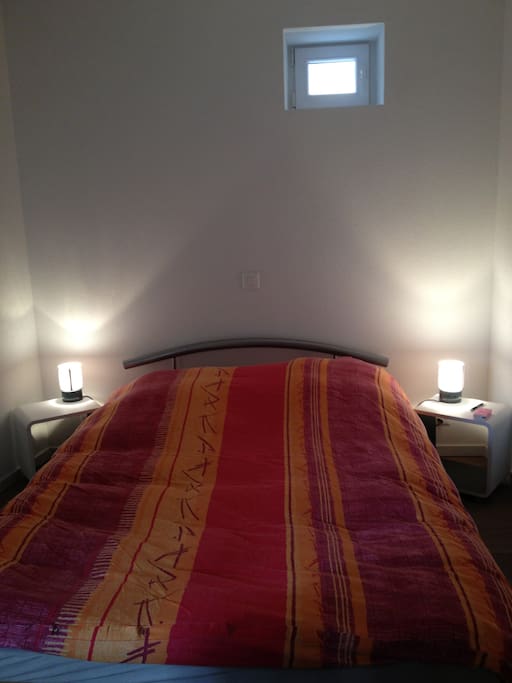 petite chambre avec cheminée et baignoire