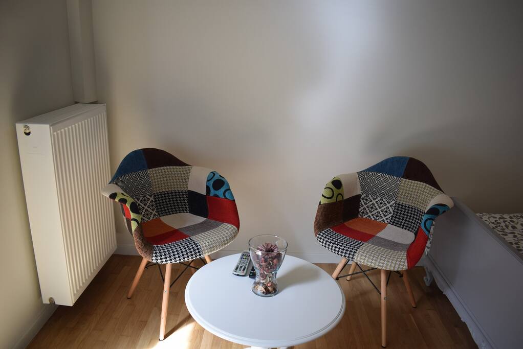 Enjoy your breakfast with a view to the garden or watch TV