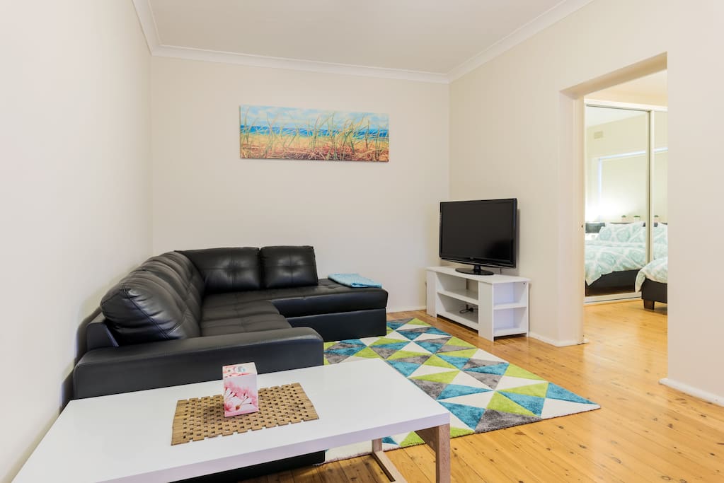 Newly furnished lounge with Double Sofa-bed