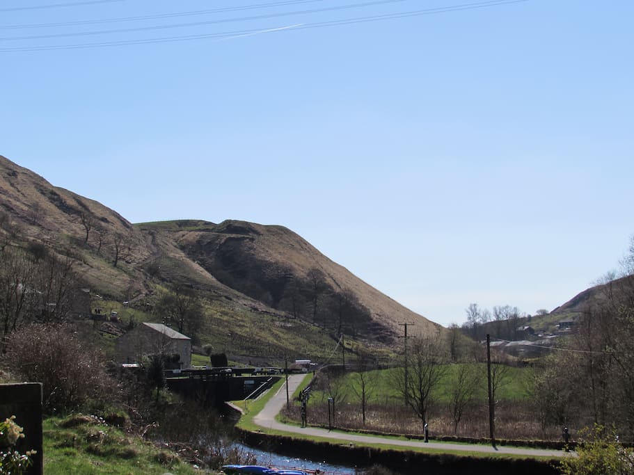 View up the valley from front of property