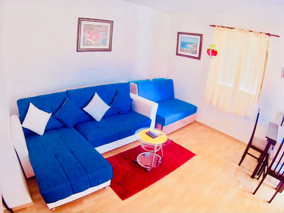 Two folding sofa in living room