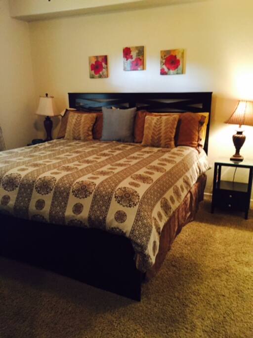 Master bedroom with King size bed