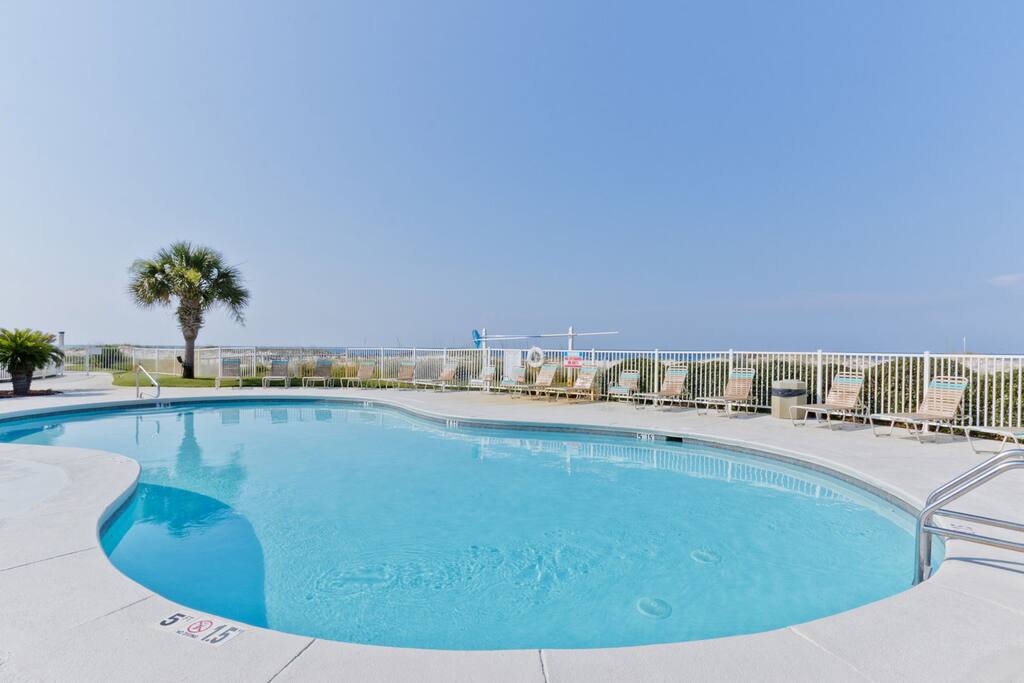 Second glistening outdoor pool