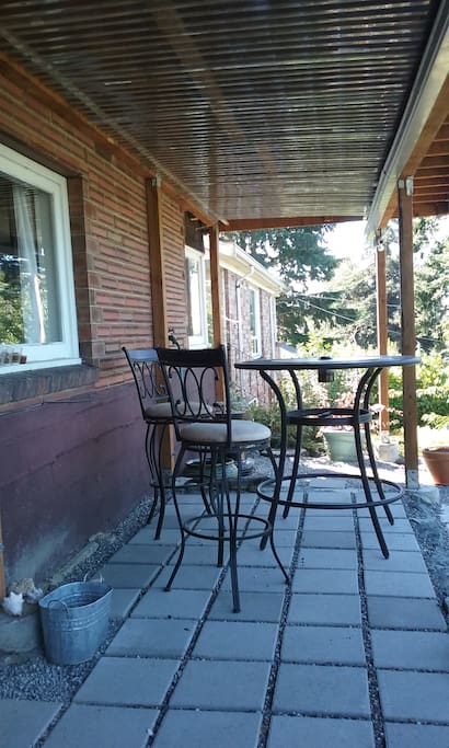 Close up of patio