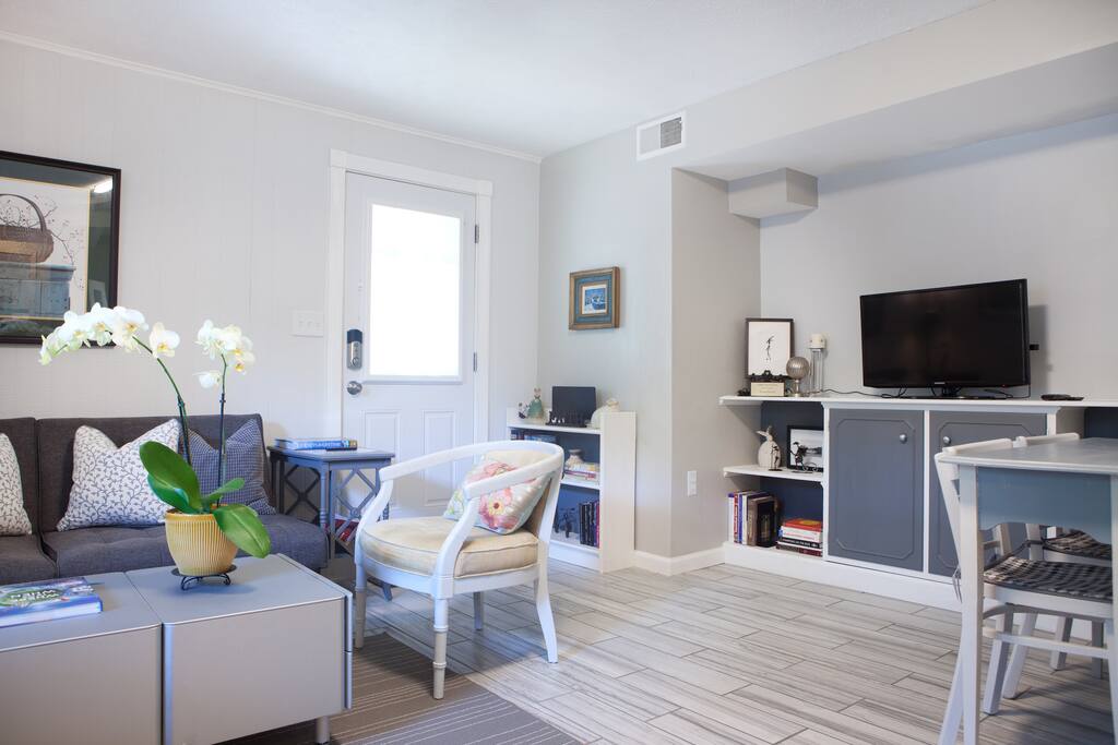 Private Entrance equipped with Smart Lock leads into the Living Room