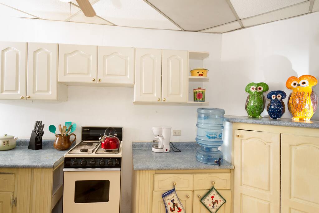 With a full kitchen.