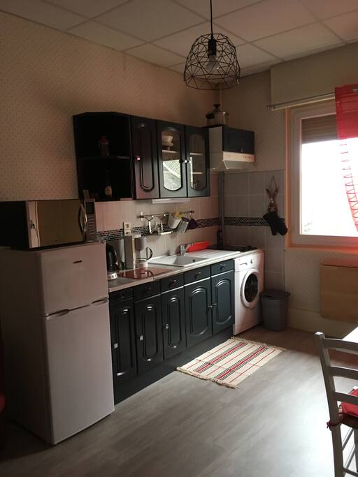 la cuisine équipée.