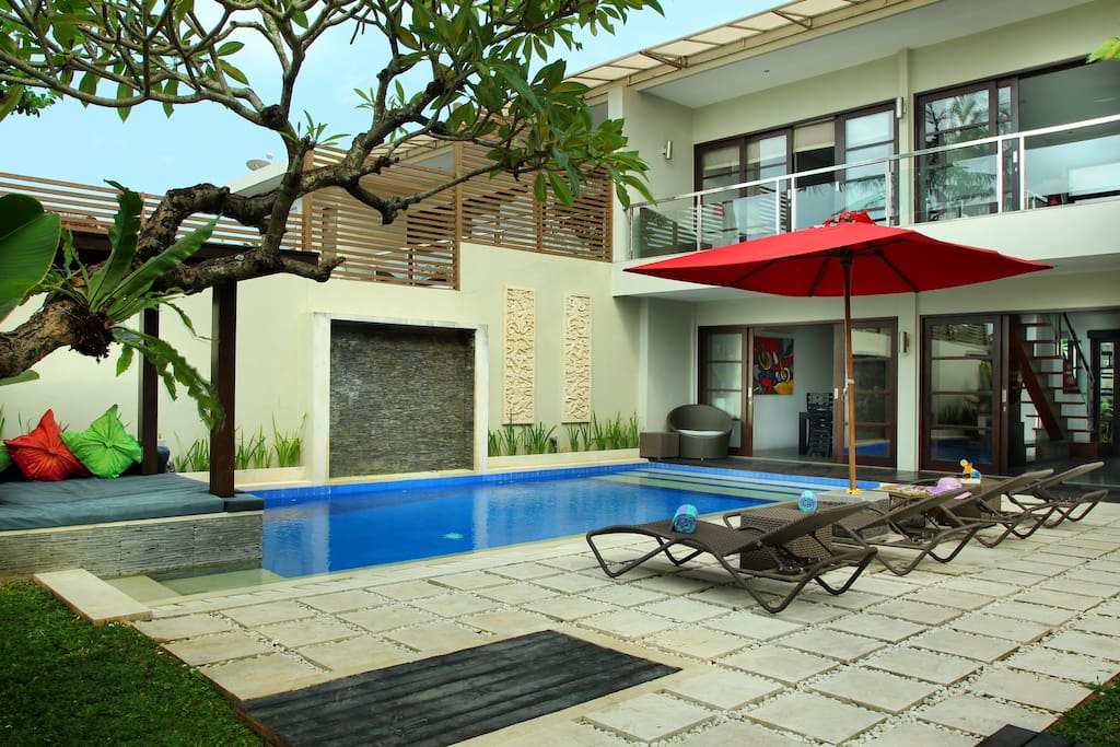 Private swimming pool.