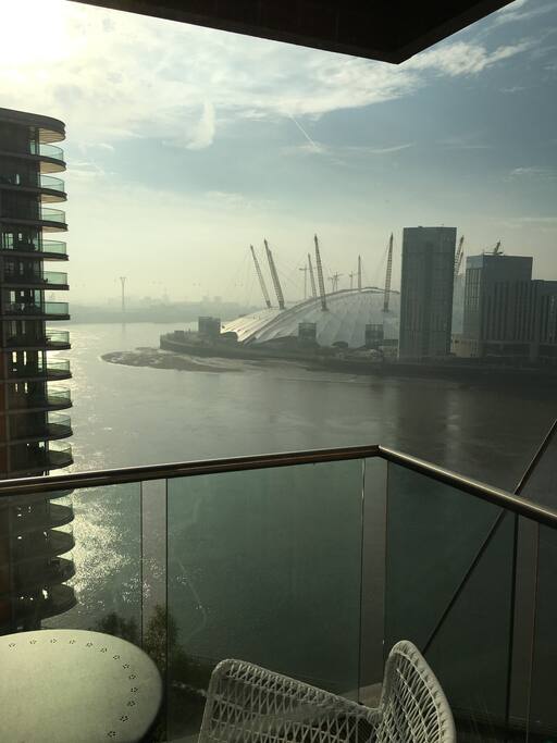 The O2 Arena from the balcony.