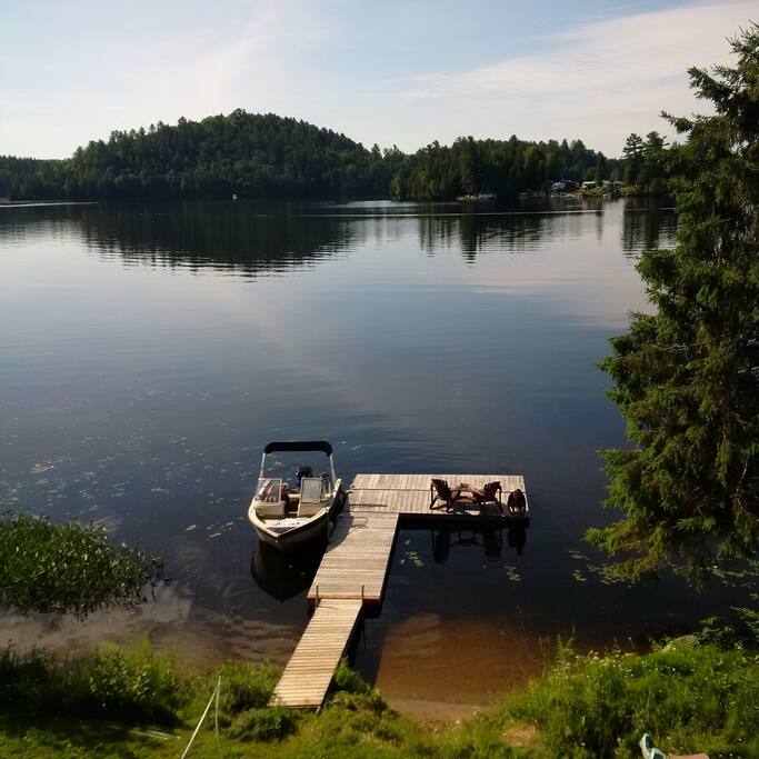 Our dock. View from the cottage.