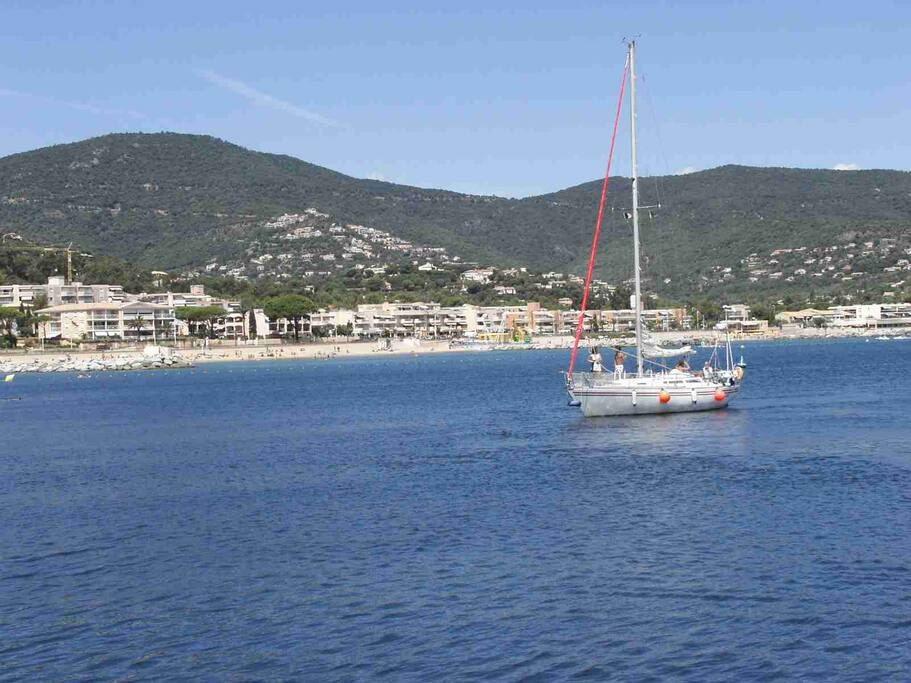 Vue du port avec la résidence en fond