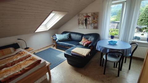 Bright, cozy apartment in a forest edge location.