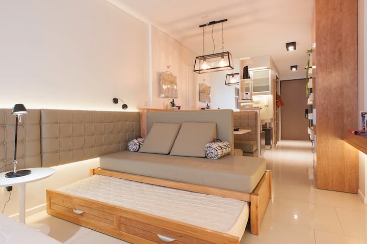 Monoambiente en Palermo con piscina y parrilla