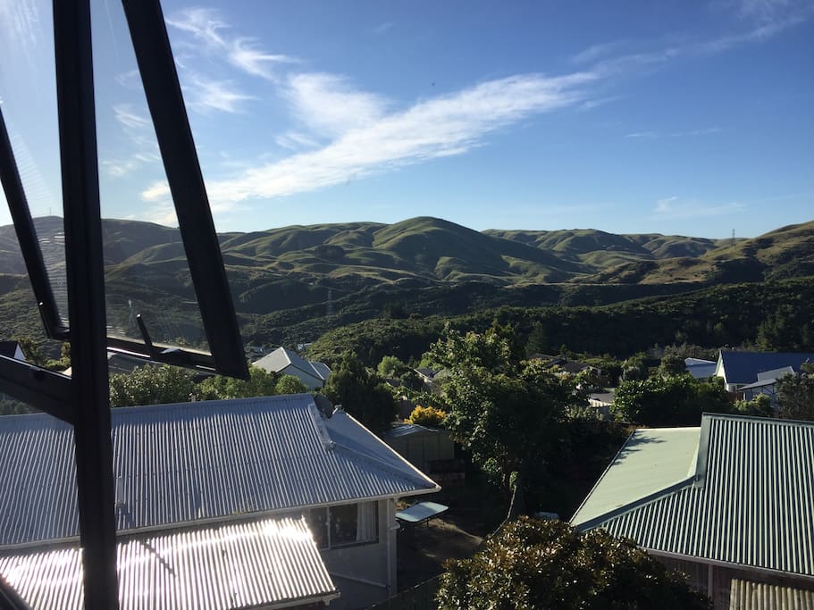 Fantastic view from upstairs guest room.