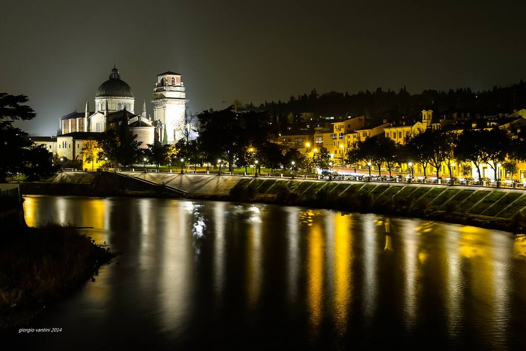 Arrivo al quartiere di borgo Trento , la chiesa di S.Giorgio in B.