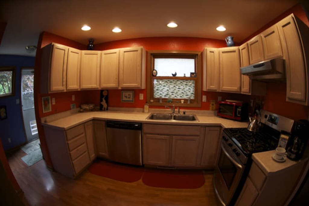 Fully stocked kitchen
