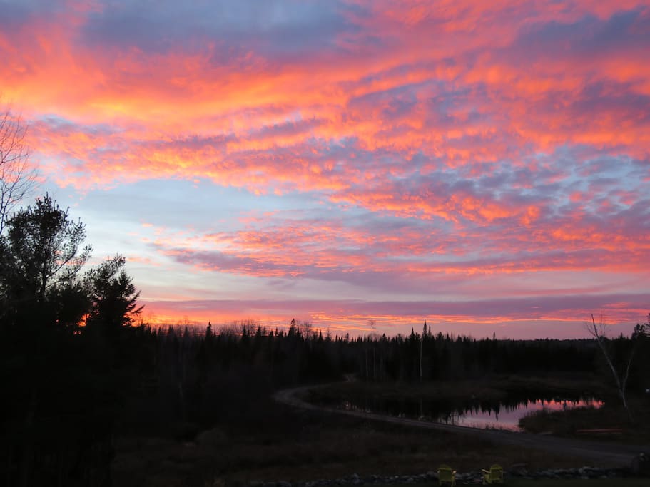 Fabulous sunsets from your west facing porch.