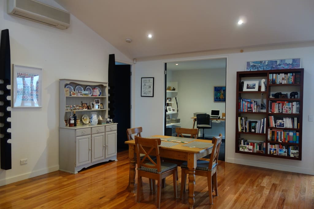 Dining table and office (view from kitchen)