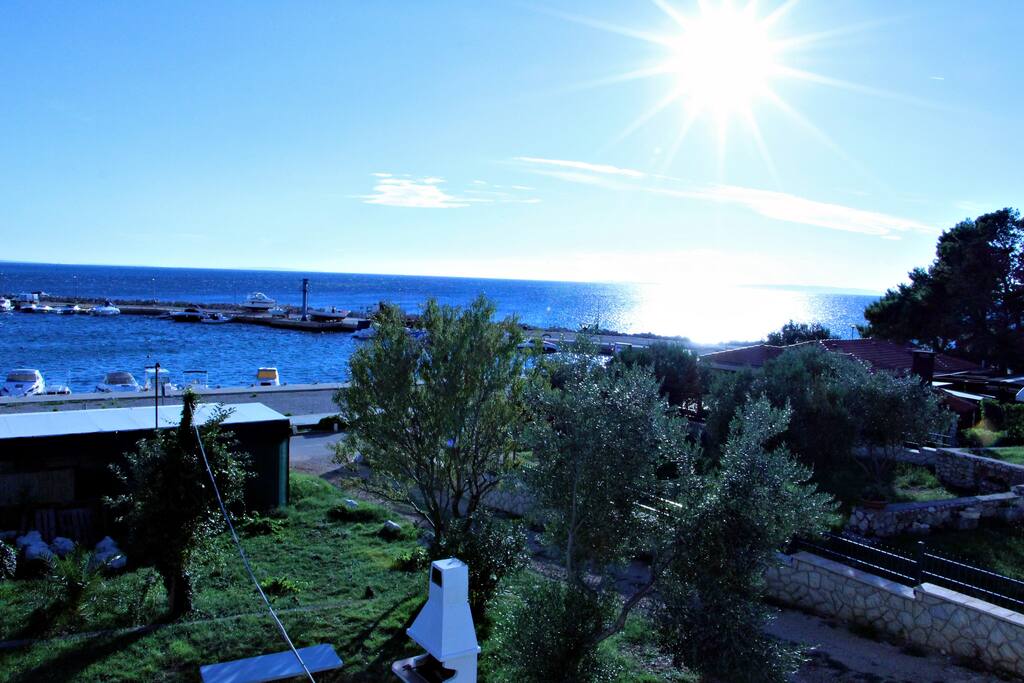 Beautiful sea view from balcony.