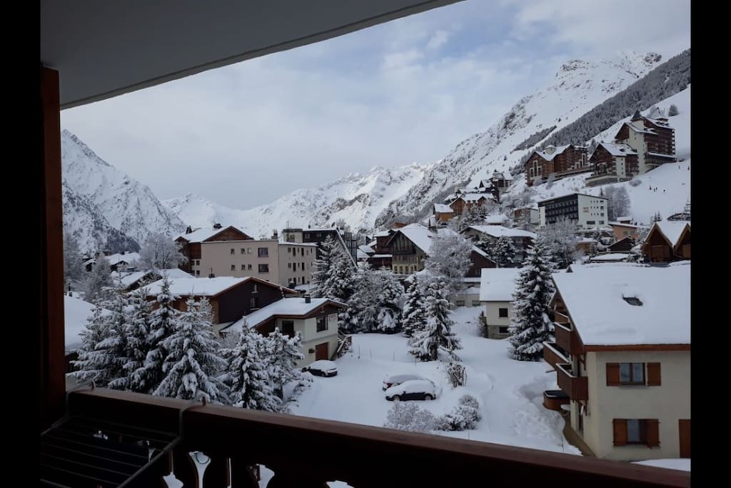 vue du balcon en hiver (janvier 2018)