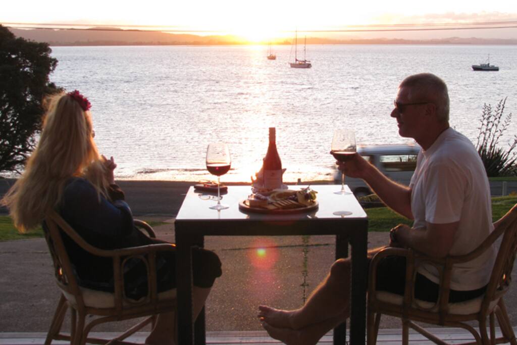 Enjoy the view from the private deck