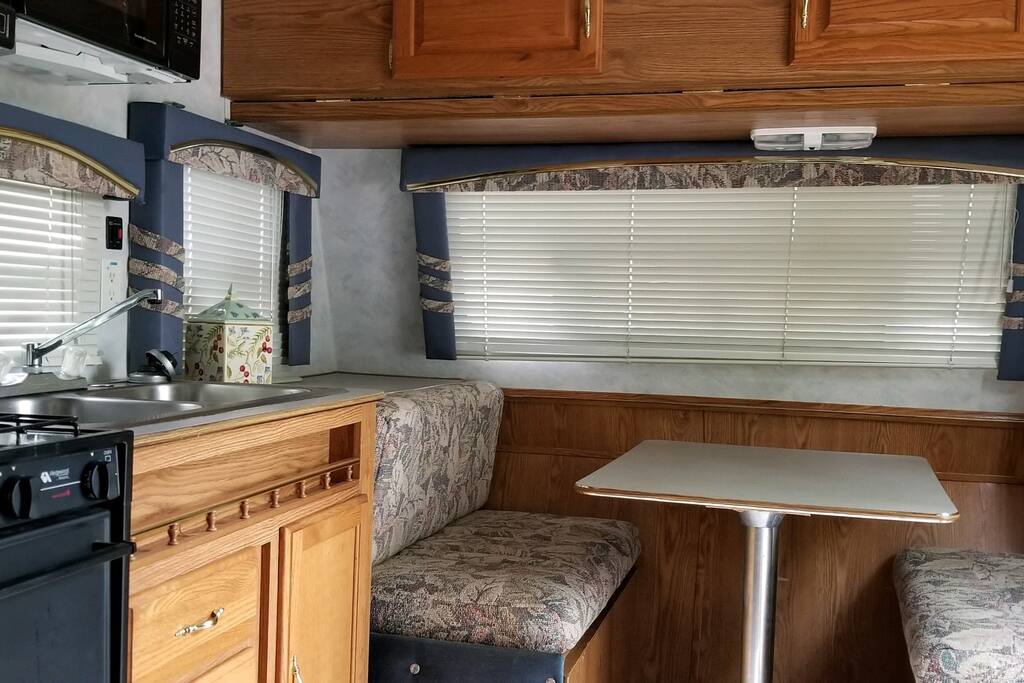Table turns into a bed for two