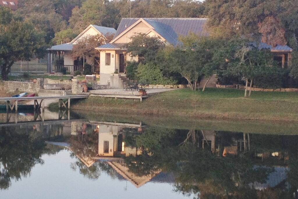 View from across private lake.