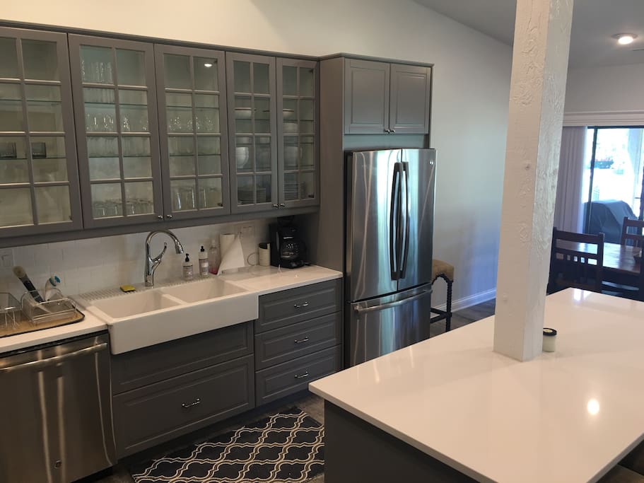 double door stainless frig