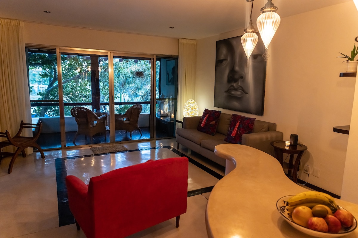 Top Airbnb: cosy apartment at Puerto Aventuras best beach en Puerto Aventuras