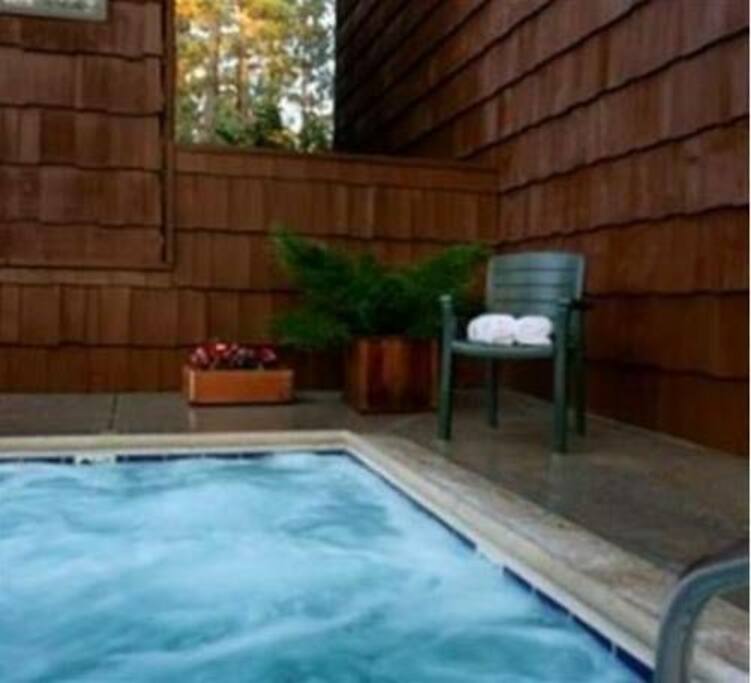 relaxing hot tub