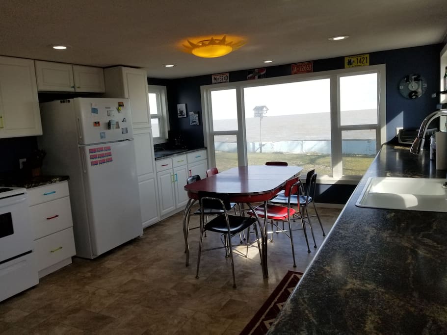 Kitchen view looking out to Lake Erie