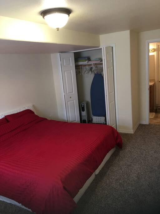 Private bedroom with bathroom attached.