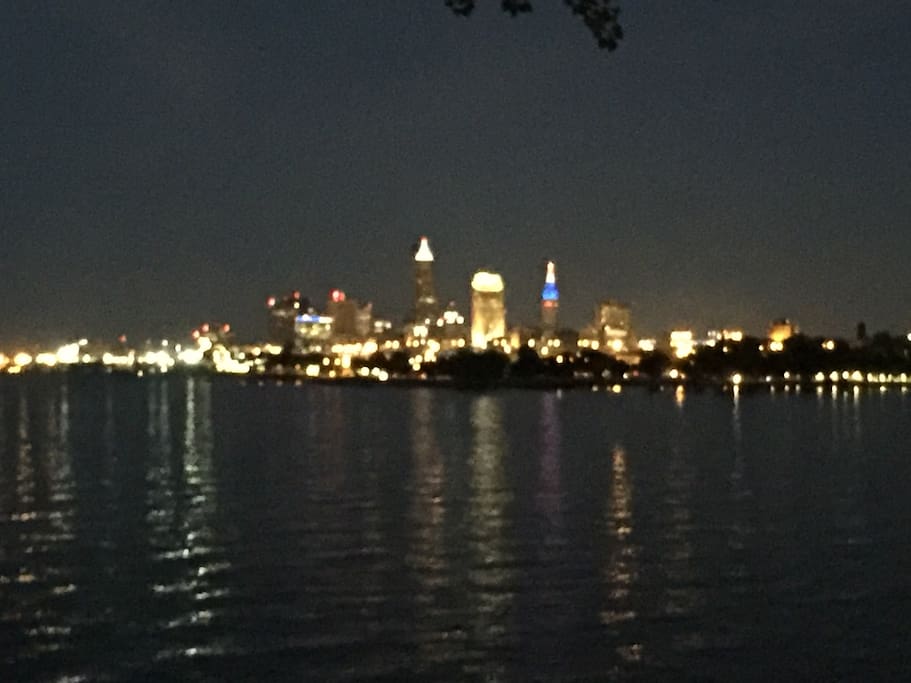 Our fabulous Cleveland skyline from nearby park