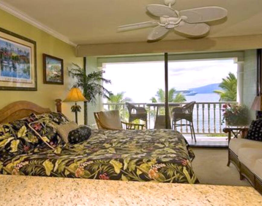 spacious sleeping and living area