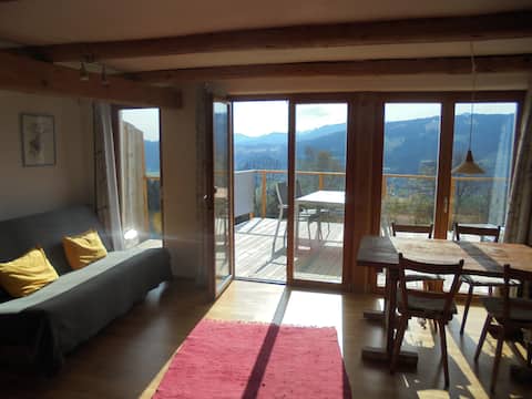 Quaint vacation on the mountain, studio in the cowshed