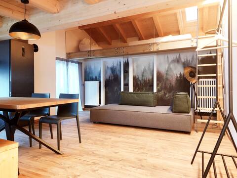 Attic apartment with loft space