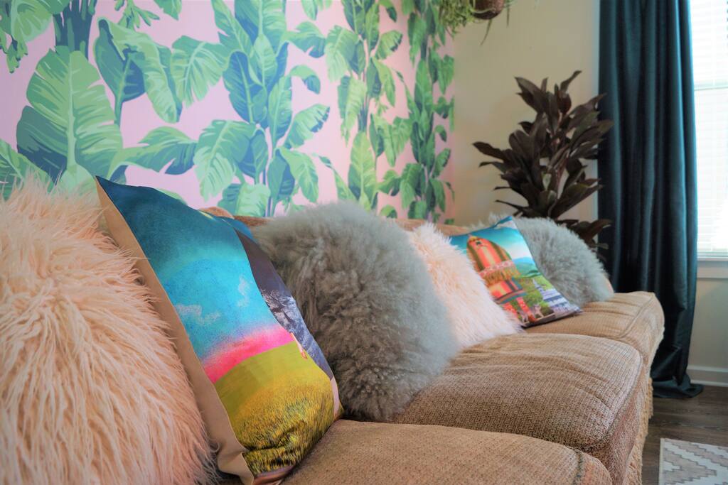 This is the most comfortable couch! You will instantly want to nap on it.