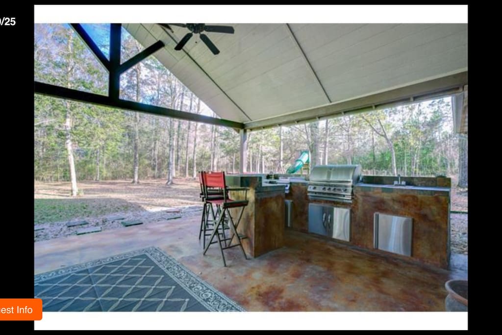 Outdoor kitchen.