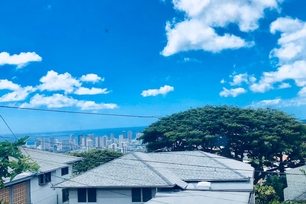 Sweeping views of Waikiki and ocean