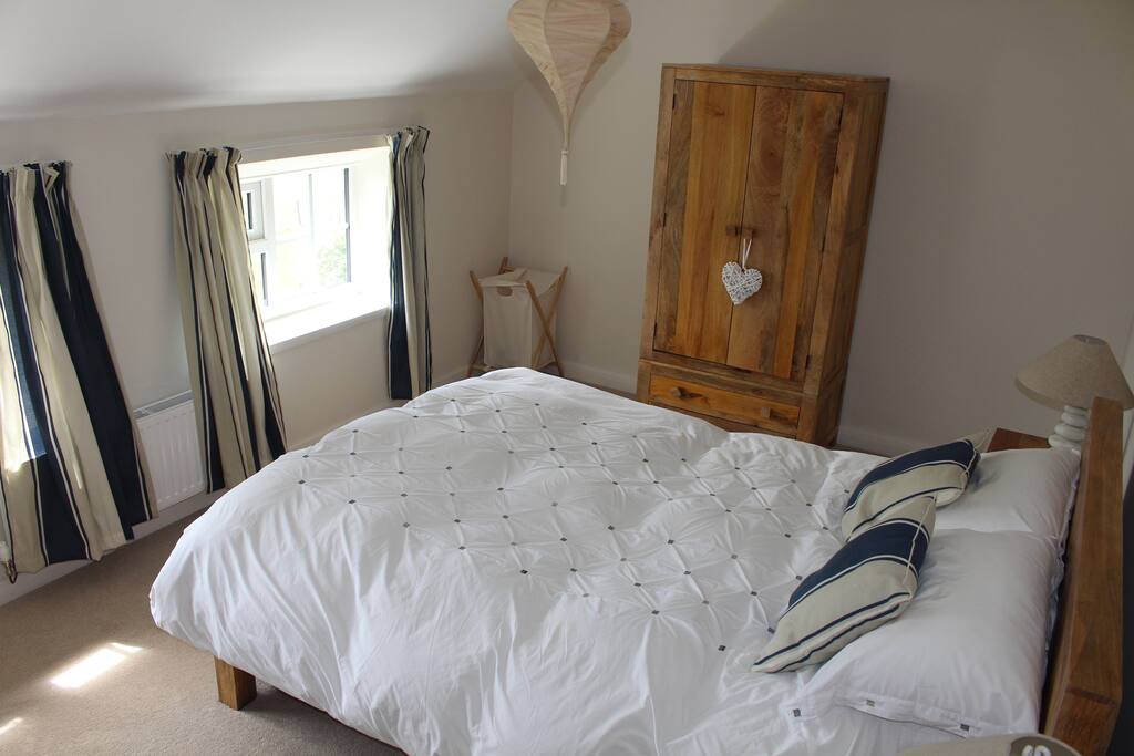 Large double bedroom with stunning view across the valley