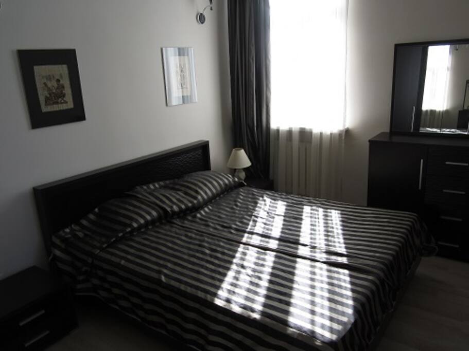 Bedroom and the bed